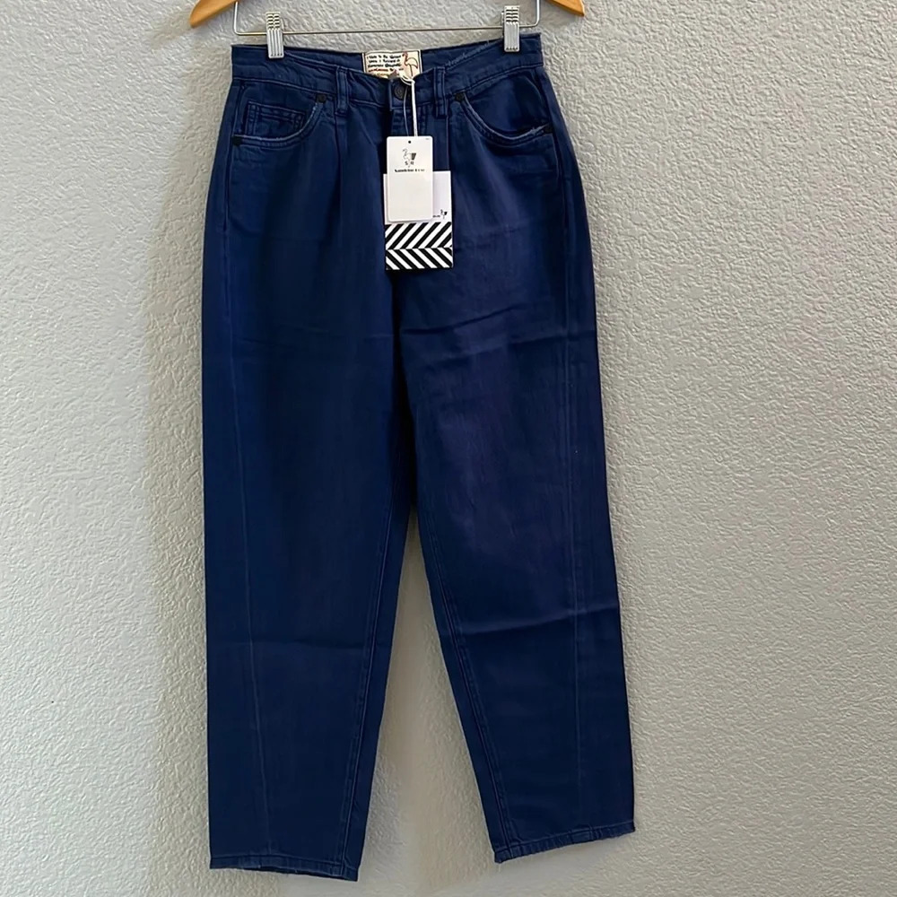 Free People • Sandrine Rose Hi Rise Wide Leg Pants Size 24